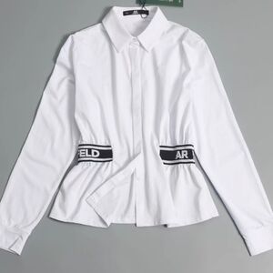 New KARL LAGERFELD WAIST SHIRT - Button down blouse - white